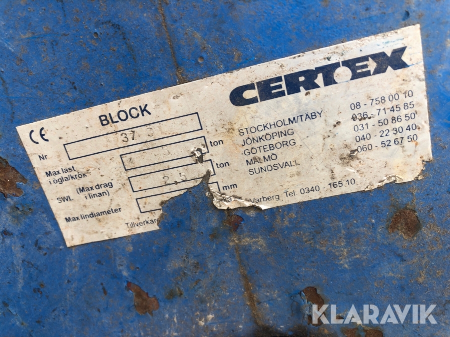 Klaravik Auktioner | Block Certex