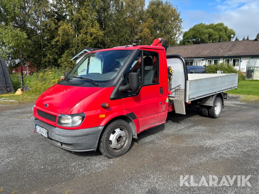 Flakbil Ford Transit 125 T350 Med kran