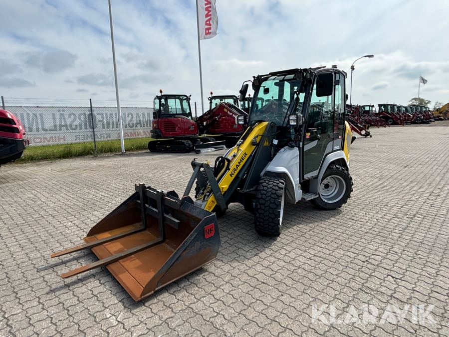 Hjullastare Kramer 5035 med skopa & gafflar