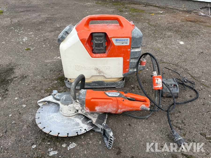 Kapmaskin Husqvarna K4000 med vattentank WT 15i