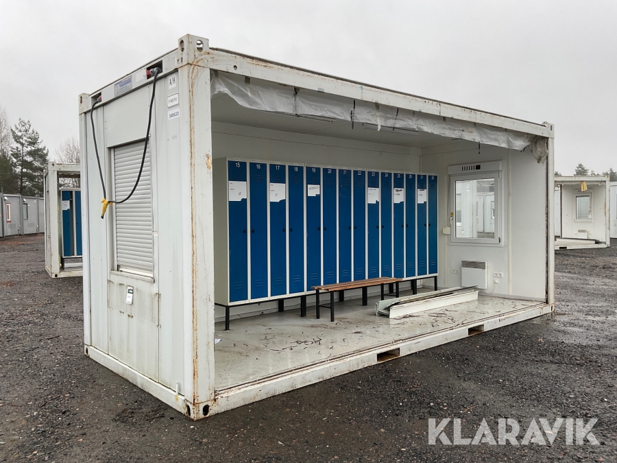 Containermodul Containex F K0/1V Slutdel med en långsida