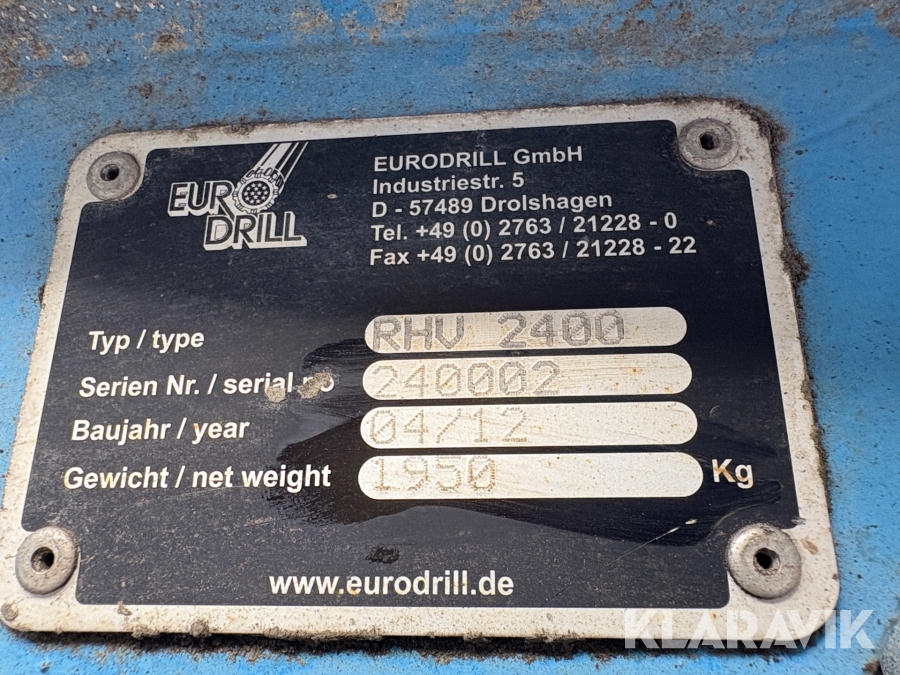 Vibration Rotary Head Eurodrill RHV2400, Gotland, Klaravik a