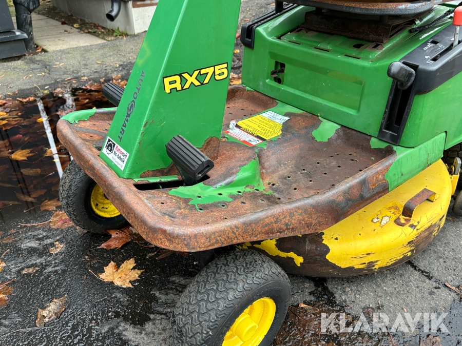 Åkgräsklippare John Deere RX75, Mölndal, Klaravik auktioner