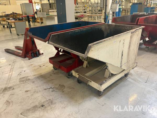 Spåncontainer 0,6 m3 2 st
