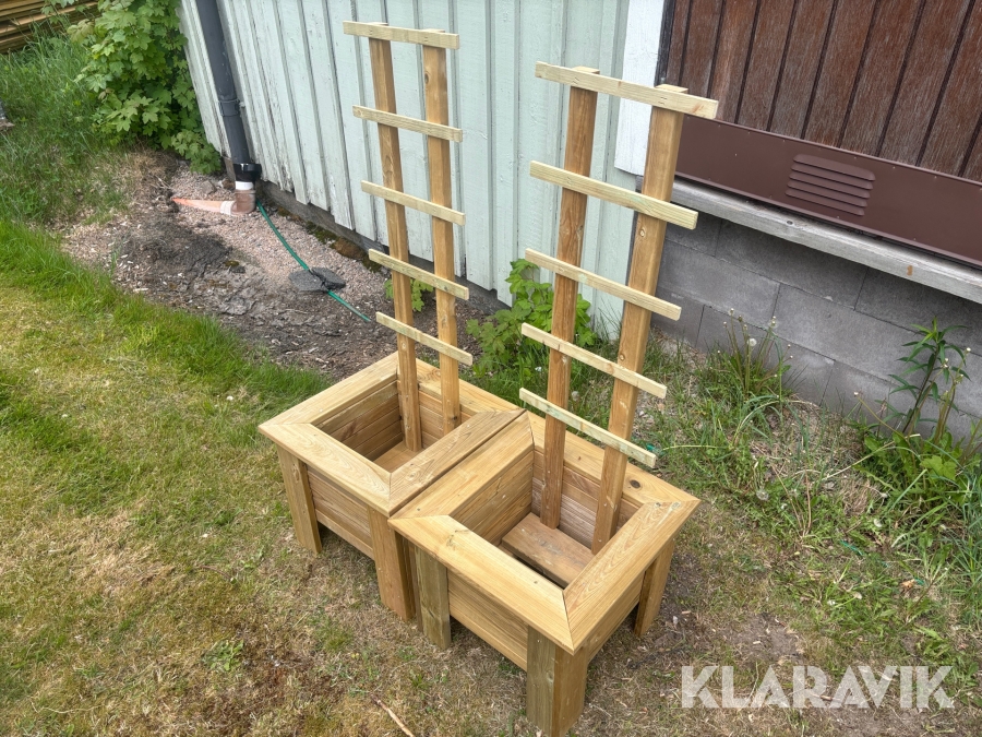 Blomsterlåda med spaljé - 2st