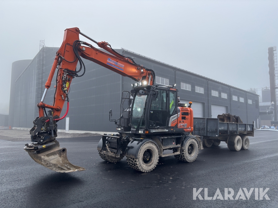Grävmaskin Hitachi ZX175W-7 med GPS,vagn & redskap