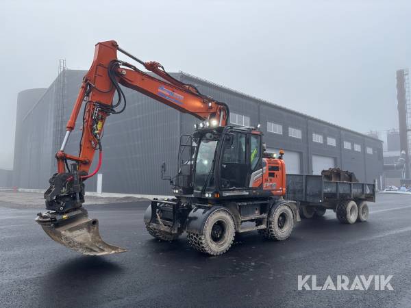 Grävmaskin Hitachi ZX175W-7 med GPS,vagn & redskap