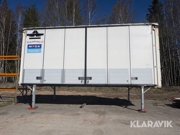 Lösflak Wecon WPR med fästen för containerflak och bakgavellyft