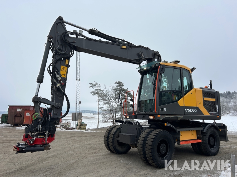 Hjulgrävmaskin Volvo EW160E inkl rotator med grip