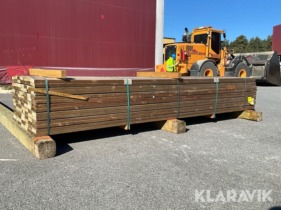 Tryckimpregnerat trallvirke 34x145