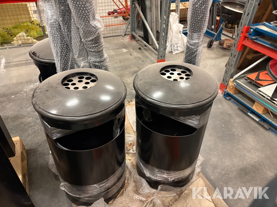 Soptunnor med väggfäste 3st