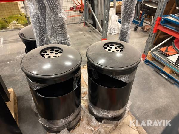 Soptunnor med väggfäste 3st