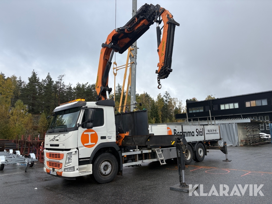 Kranbil Volvo FM 450 D11 6x2 Palfinger 42 kran med jibb