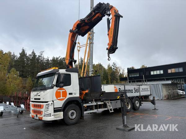 Kranbil Volvo FM 450 D11 6x2 Palfinger 42 kran med jibb