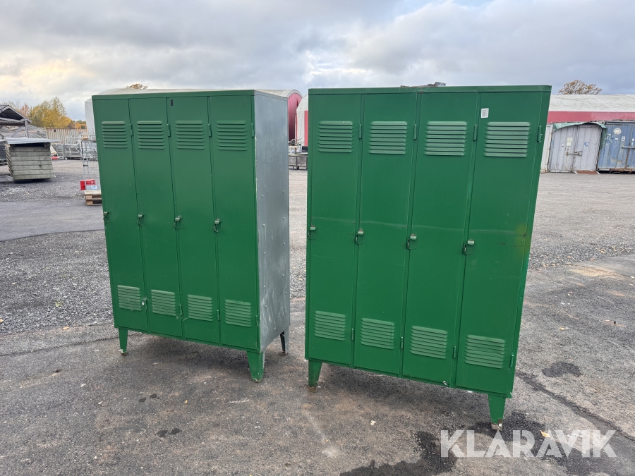 Omklädningsskåp i plåt 2st