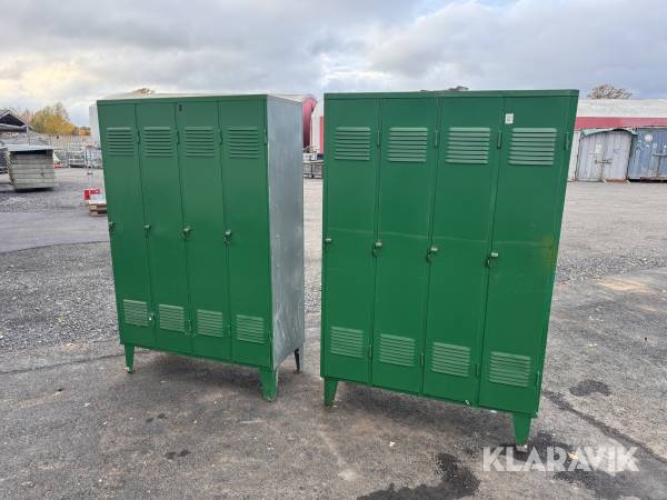Omklädningsskåp i plåt 2st