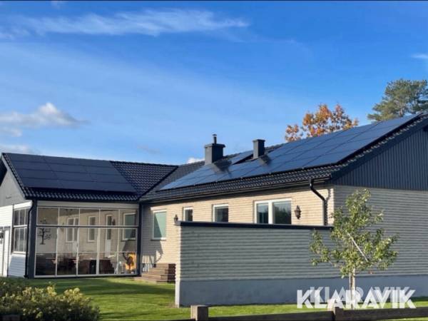 Solcellspaket för villa 16 Ampere med 10kW Afore växelriktare, Suntech 405W Helsvarta paneler samt montagetillbehör