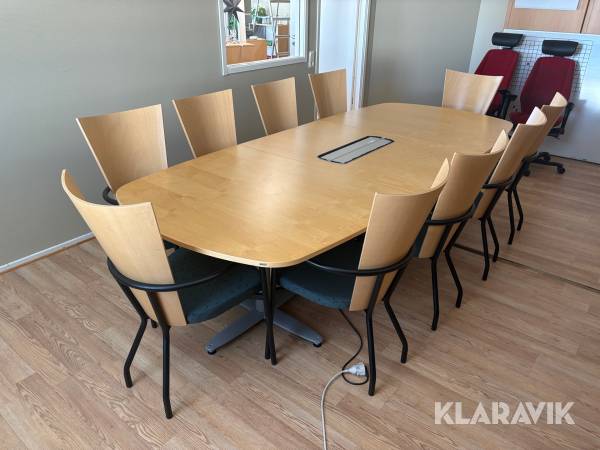 Konferensbord med stolar Kinnarps