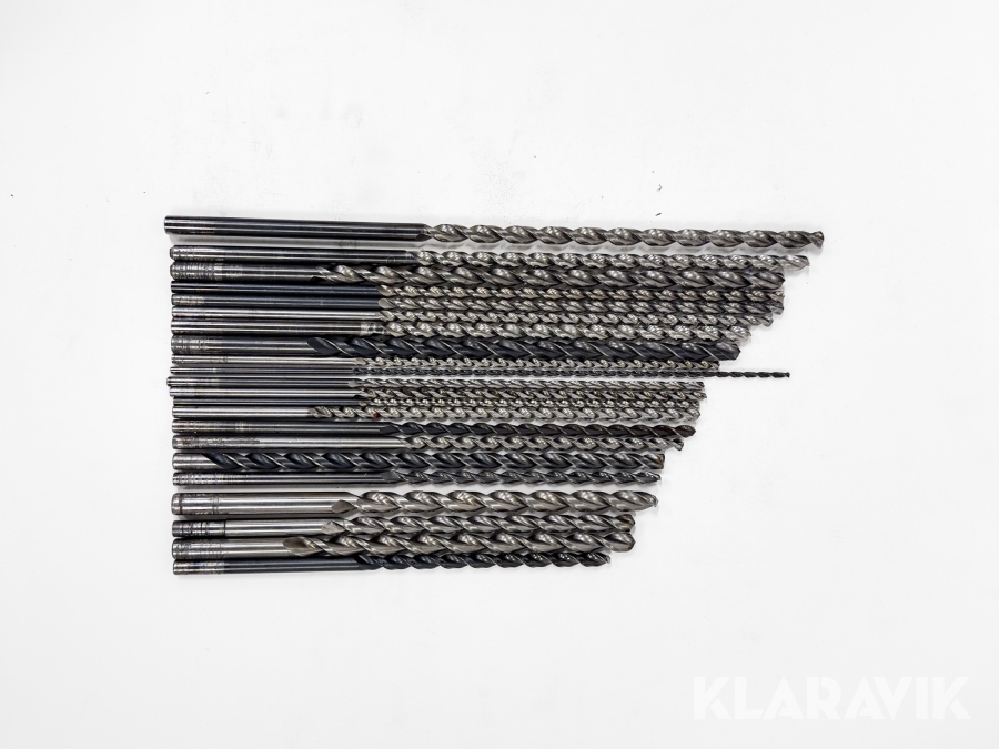 Långhålsborr i olika dimensioner
