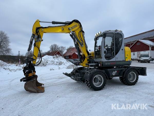 Grävmaskin Wacker Neuson EW100 med tippvagn & skopor