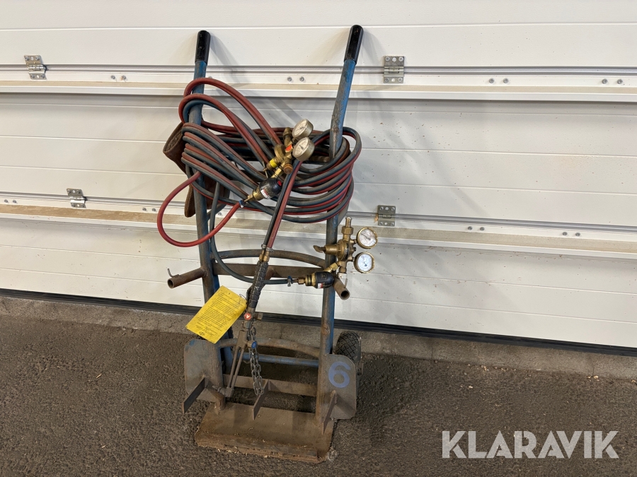 Gaskärra med klockor och skärbrännare
