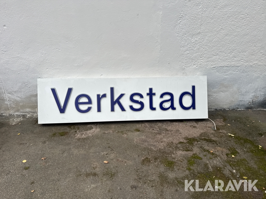 Ljuslåda/skylt verkstad