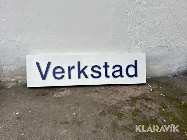 Ljuslåda/skylt verkstad
