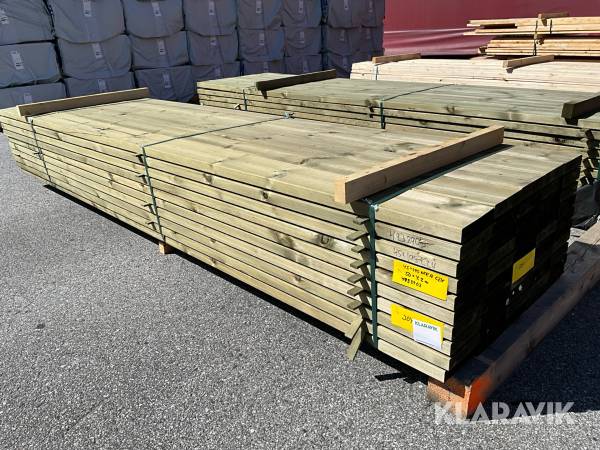 Virkespaket hyvlad regel tryckimp  C 24 NTR A 45x195 210löpmeter