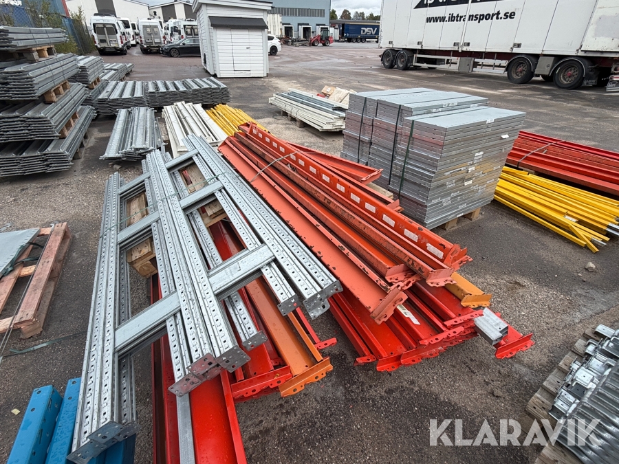 Lagerhyllor 6st gavlar 83 hyllplan