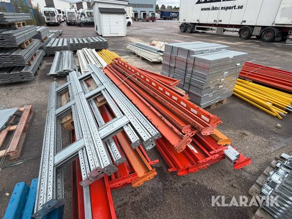 Lagerhyllor 6st gavlar 83 hyllplan