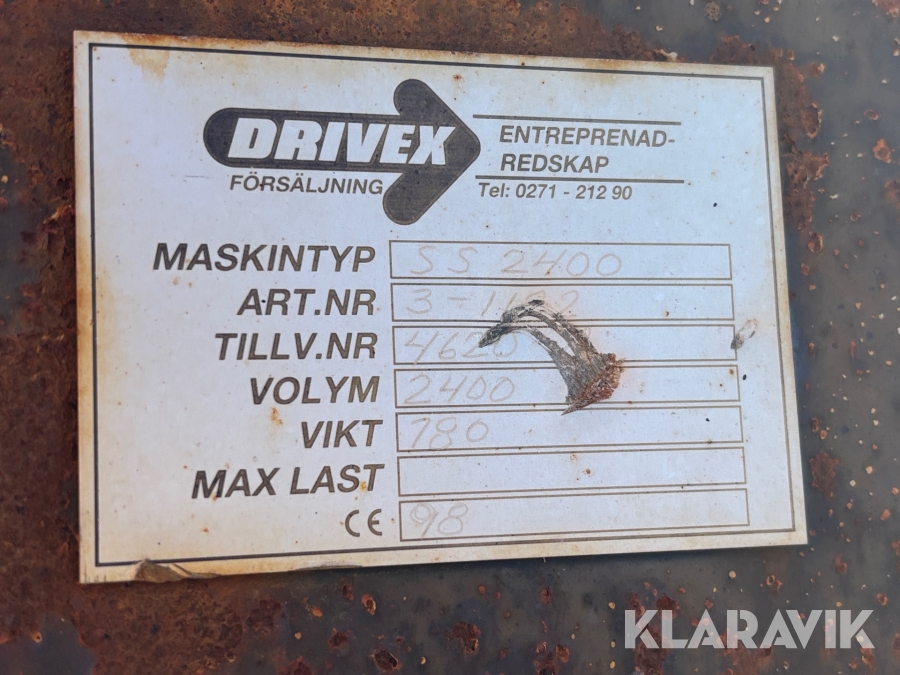 Sandskopa Drivex SS2400 Stora BM
