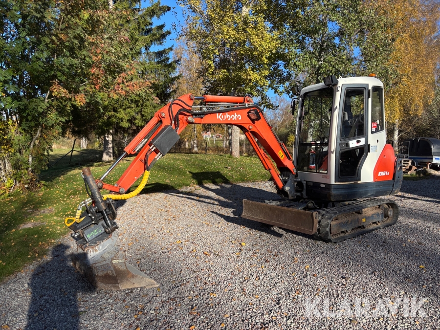 Grävmaskin Kubota KX61-3 med redskap