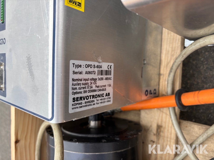 Pall med servomotorer och controllers Servotronic, Vänersbor