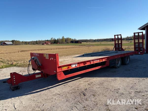 2-Axlad Maskintrailer JPM Tandem Loader 16 tons lastvikt