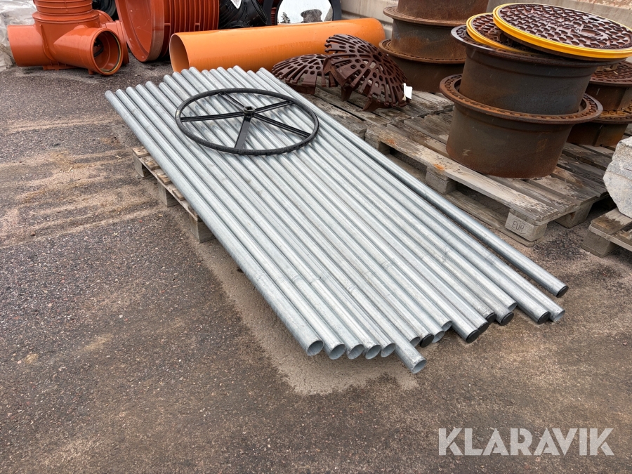 Galvade rörstolpar 60x2500mm