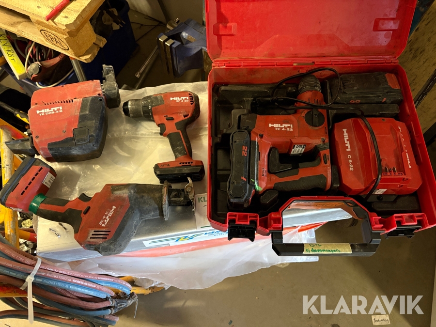 Verktygskit Hilti med batteri och låda
