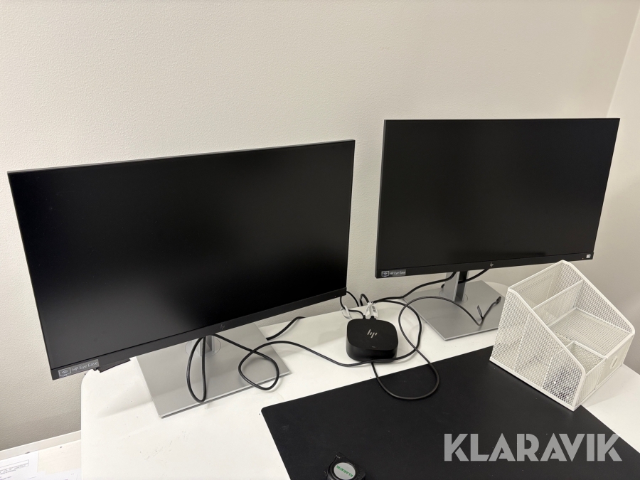 Datorskärmar HP E27 G4 med dockningsstationer