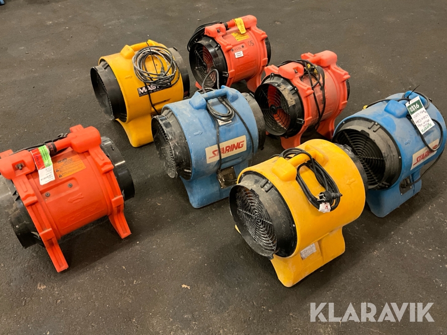 Evakueringsfläkt 7st Heylo, Staring, Master,