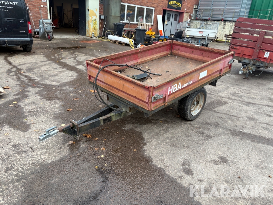 Vagn HBA vagnen 2000mm hydraulisk tipp
