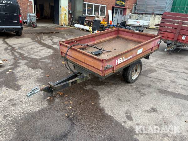 Vagn HBA vagnen 2000mm hydraulisk tipp