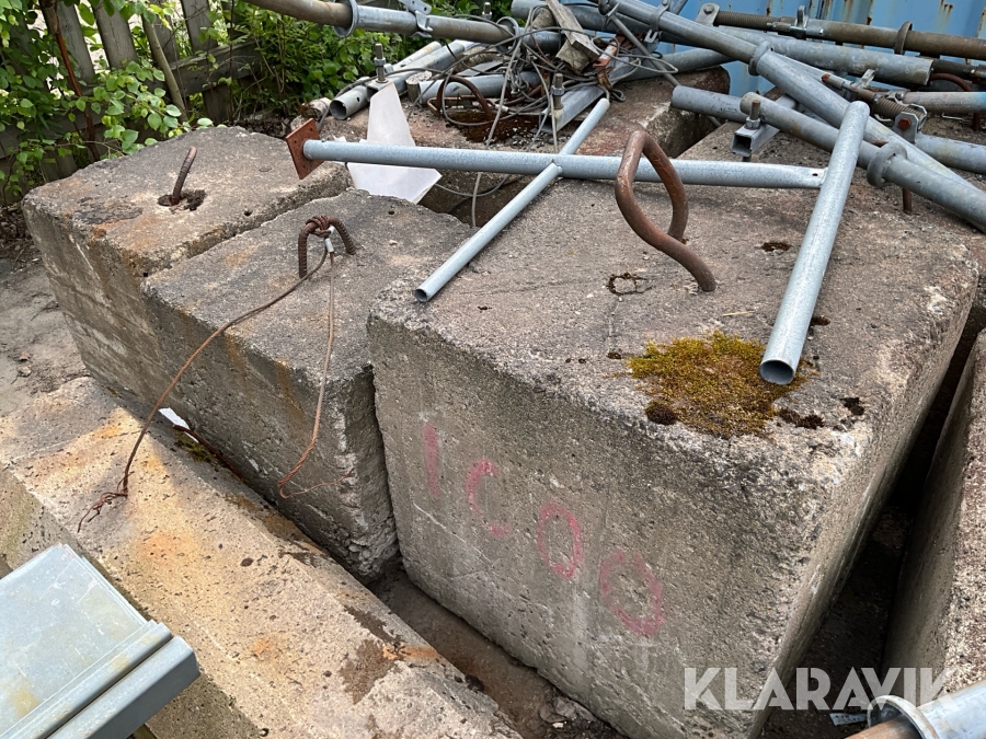 Betongfundament 3 st