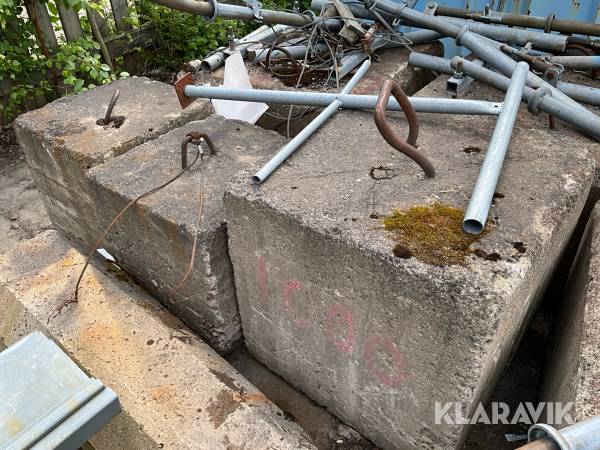 Betongfundament 3 st