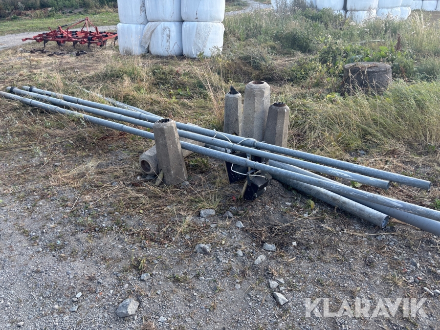Lyktstolpar 5st med fundament