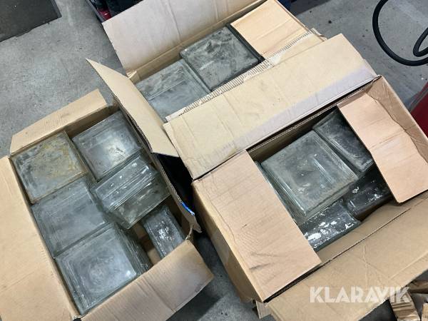 Glasblock ca 40 st, 190x190x100 mm.
