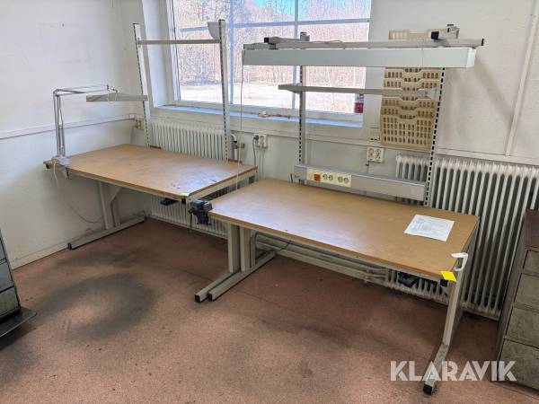 Höj- och sänkbara arbetsbord 2st 