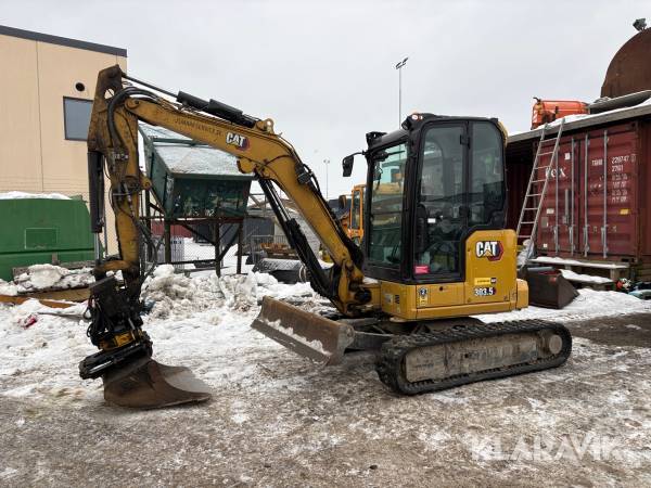 Grävmaskin CAT 303.5 CR med Engon tiltrotator