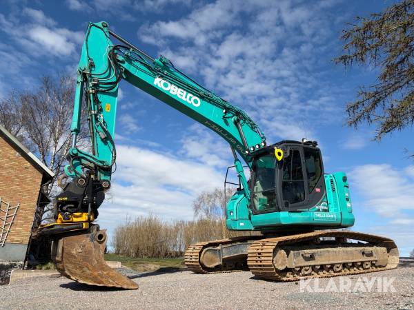 Grävmaskin Kobelco SK270SRLC-5E med Makin 3D grävsystem, tiltrotator och planeringsskopa