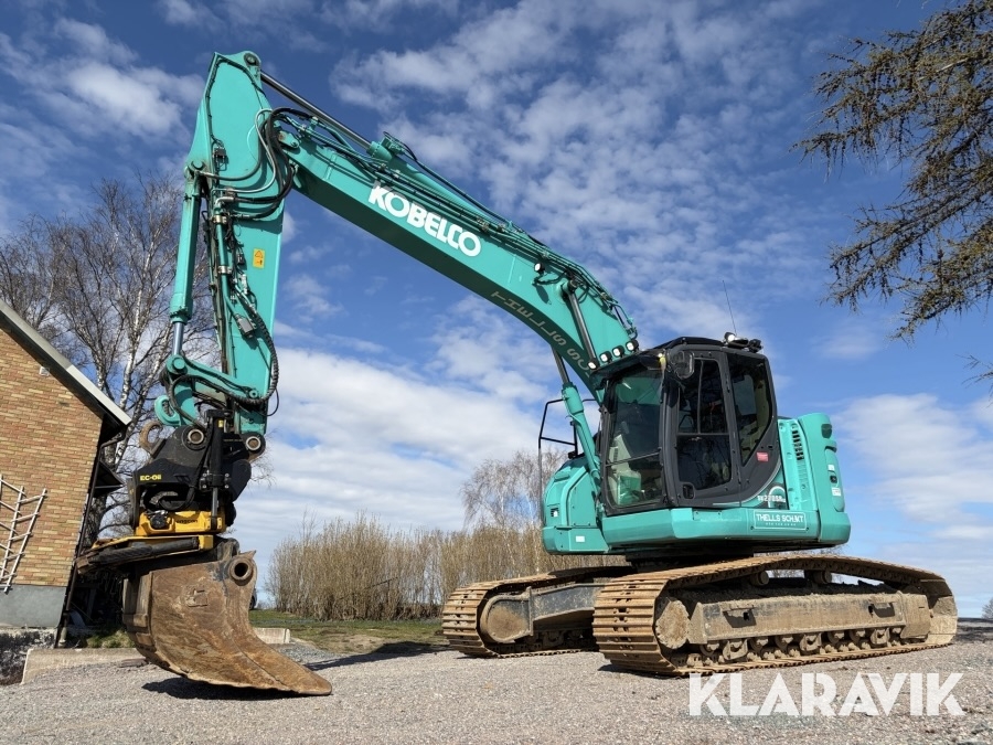 Grävmaskin Kobelco SK270SRLC-5E med Makin 3D grävsystem, tiltrotator och planeringsskopa
