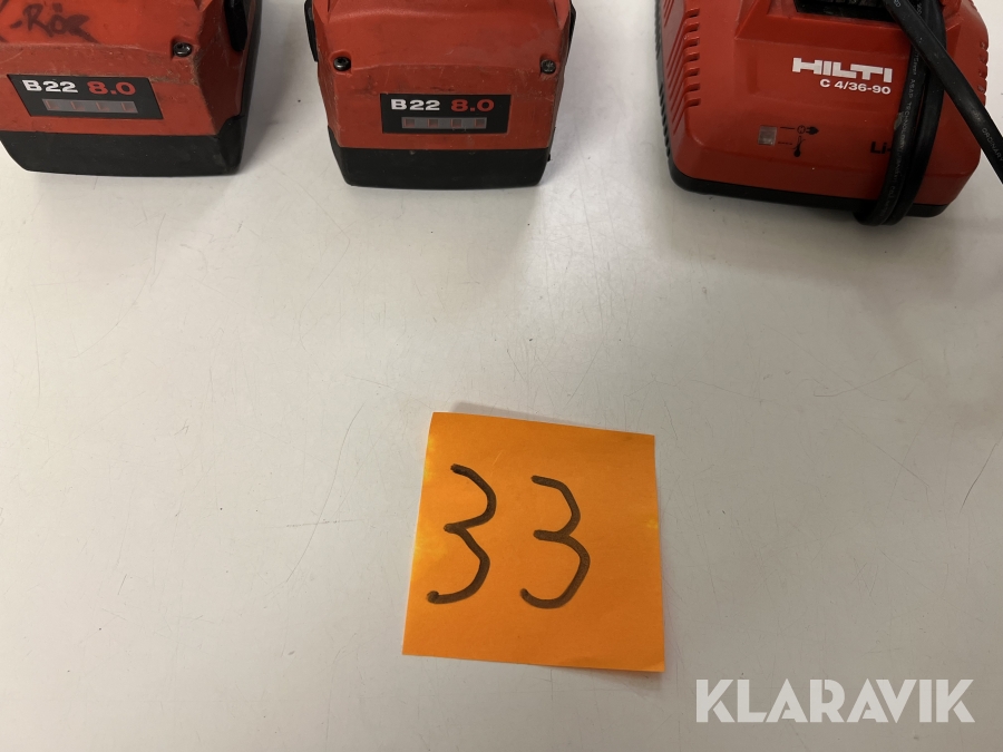 Batteri + Laddare Hilti B 22/5.2,C 4/36-90