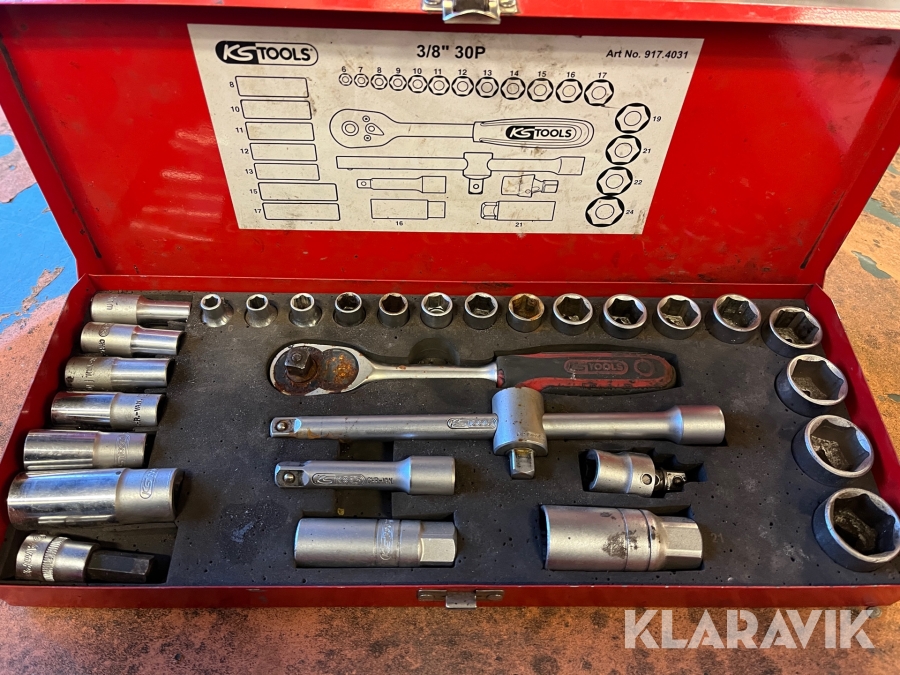 Hylsnyckelsats KSTools 3/8